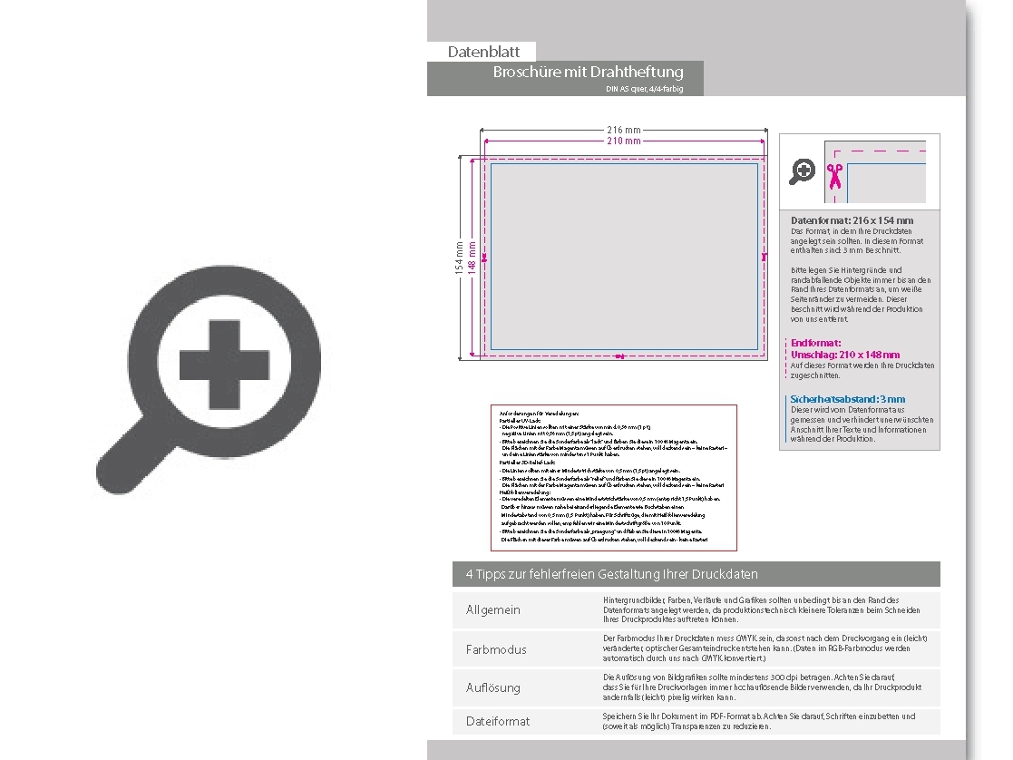 Product Bild brosch__re_mit_drahtheftung__endformat_din_a5_quer__112-seitig