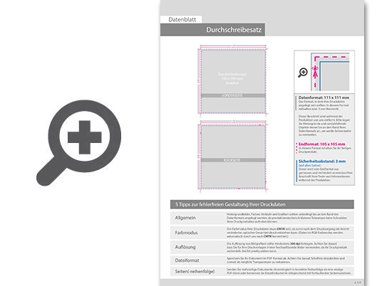Product Bild durchschreibes__tze_quadrat_10_5_cm_x_10_5_cm__4-fach__4_1-farbig