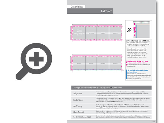Product Bild faltblatt__gefalzt_auf_quadrat_10_5_cm_x_10_5_cm__vertikaler_3-bruch_fensterfalz__8-seitig