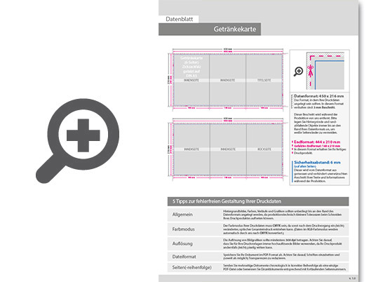 Product Bild getr__nkekarte__gefalzt_auf_din_a5__6-seiter_(zickzackfalz)