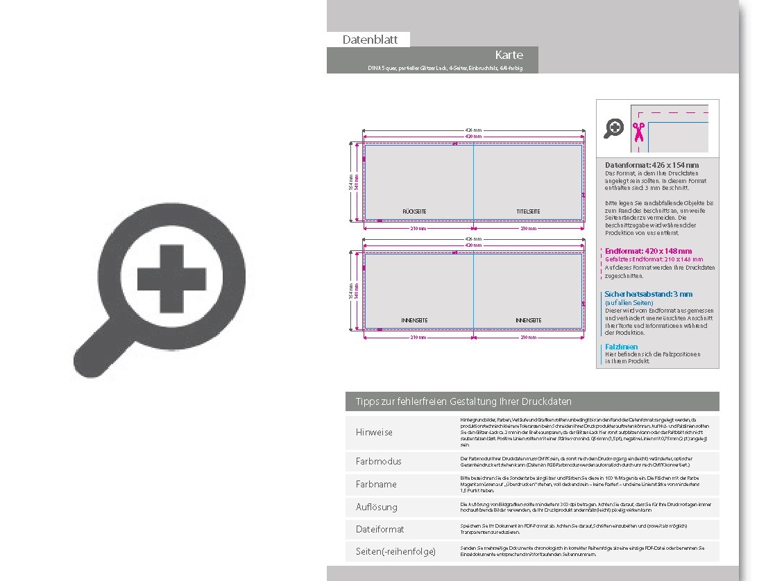 Product Bild hochzeitskarte_din_a5_quer_4-seiter_4_4_farbig_mit_beidseitig_partieller_glitzer-lackierung