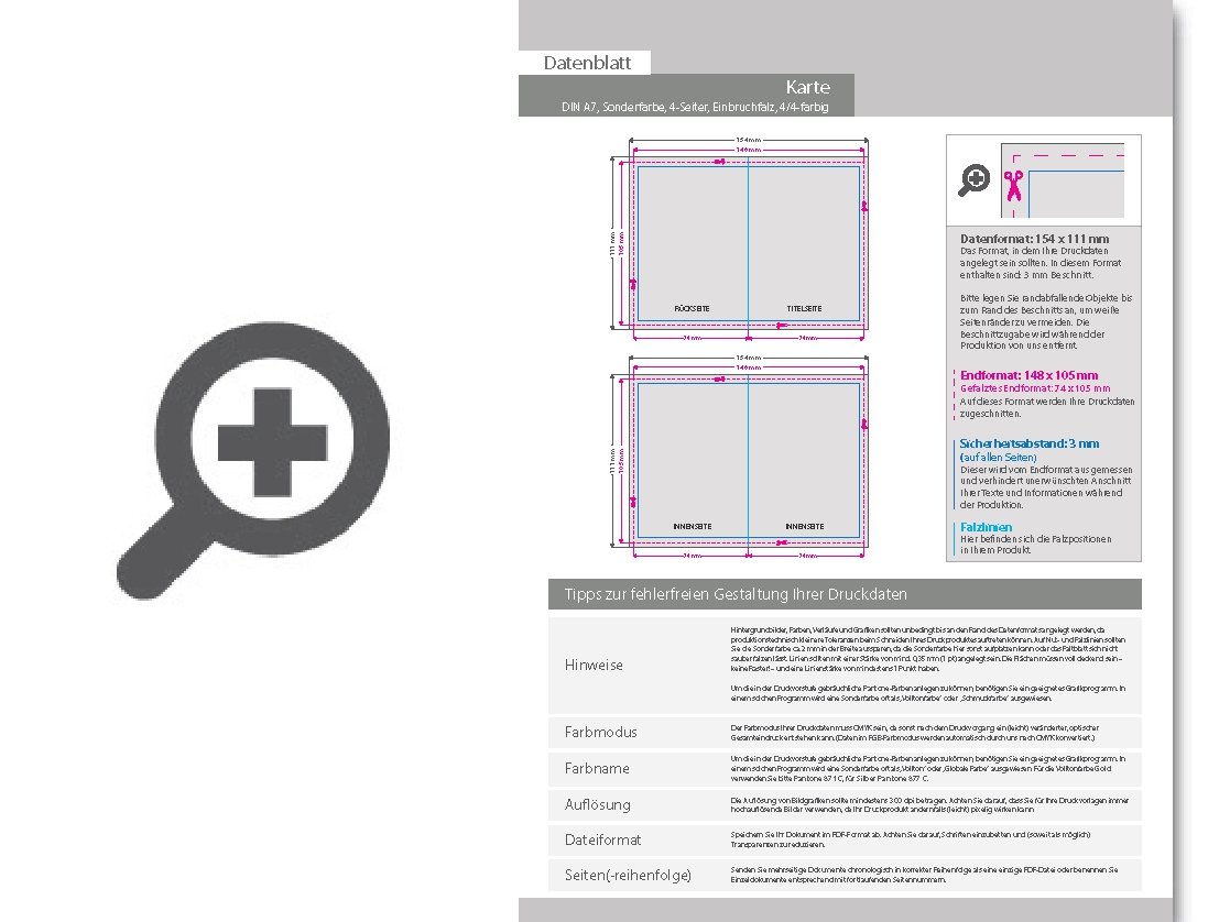 Product Bild hochzeitskarte_din_a7_4-seiter_4_4_farbig_+_sonderfarbe_silber